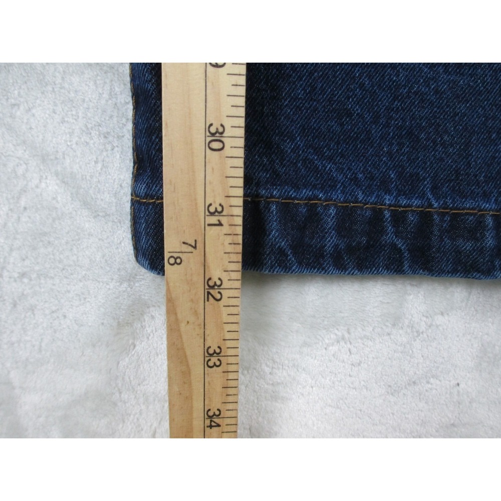 NEW Adidas x Ivy Park Pants Womens Large Blue Denim Snap Jeans Wide Leg Beyonce - Picture 11 of 13